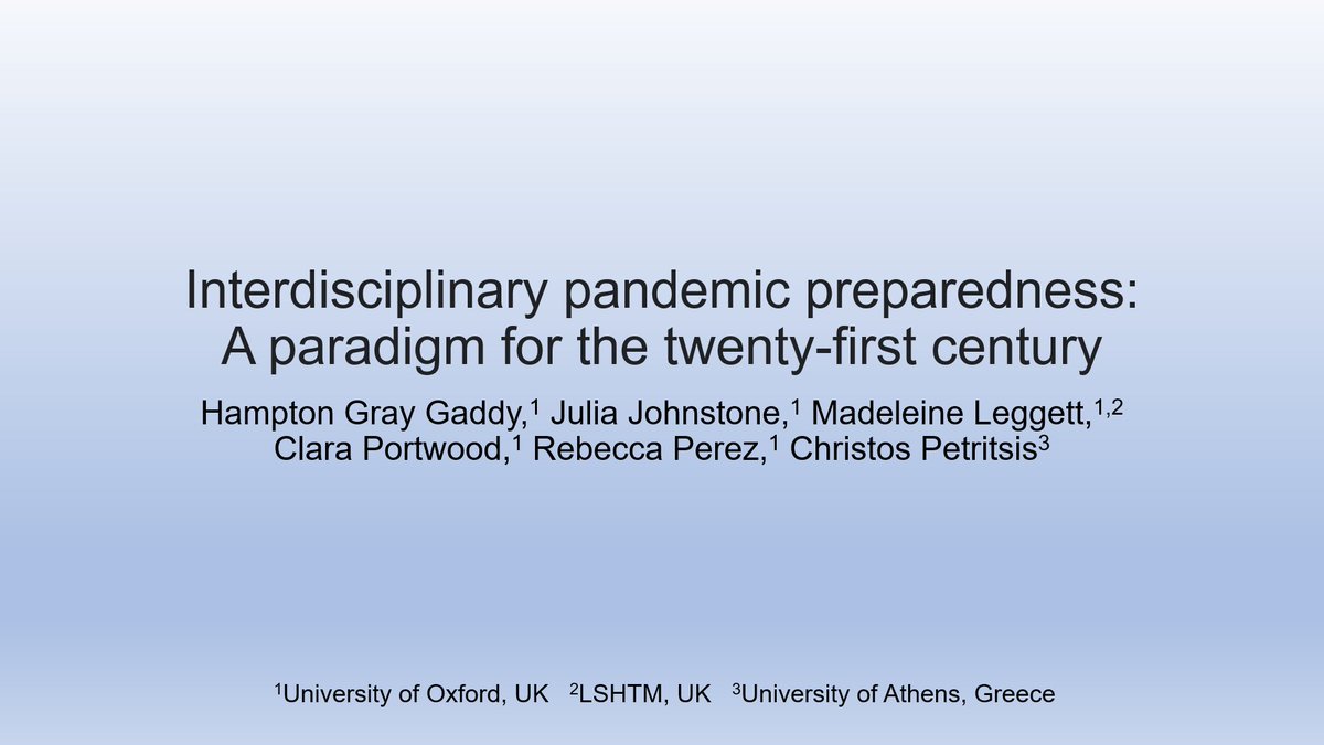 So glad to be presenting at the annual @Polygeia conference today with @JuliaJohnstone8, @maddieleggett, @PortwoodClara, @RLynnPerez, @christoskp 

Come hear us at 3:15-4pm (UK) for some unconventional ideas about pandemic preparedness #PolygeiaConference2020