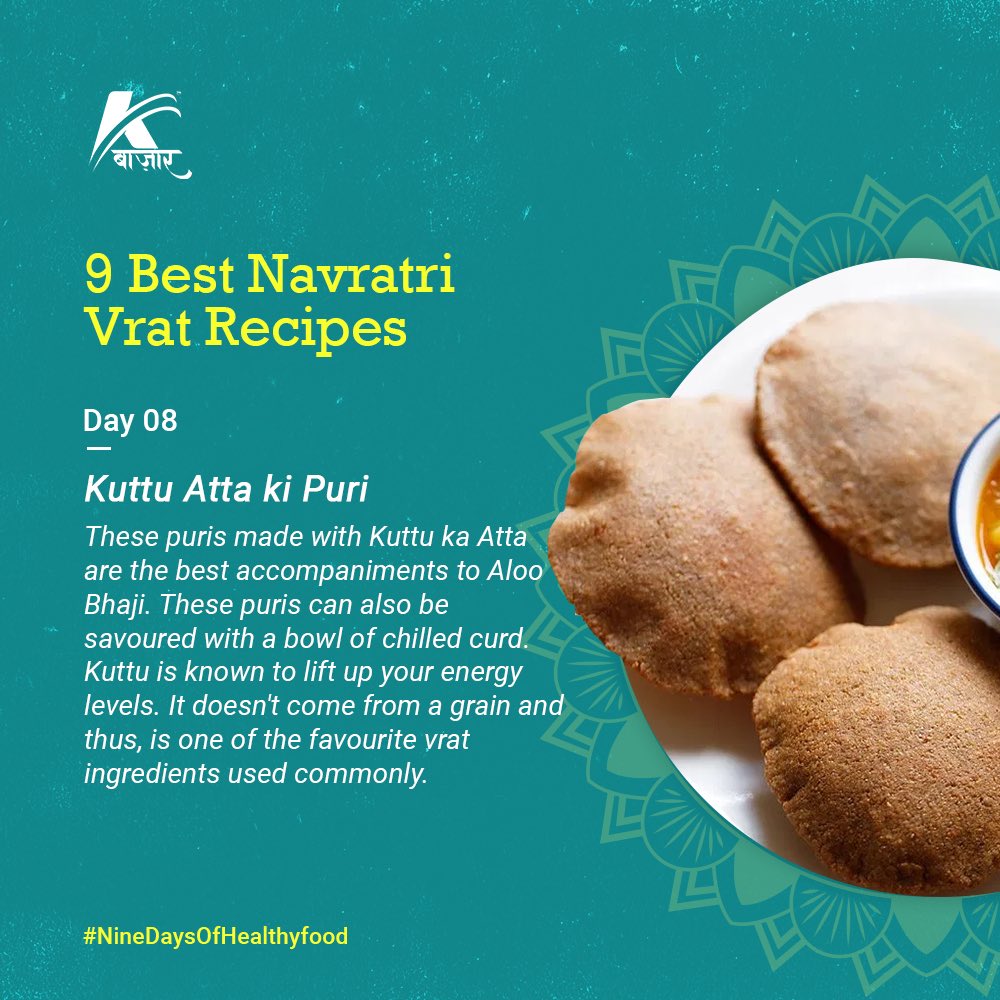 KBazaarIndia's tweet photo. Ashtami, Day 8: The colour Peacock Green is significant as it indicates that the wishes &amp; prayers of mortals shall be answered by the Goddess. With this belief we will you a health and prosperity to you and your family.
#staysafe #SanitizeRegularly #navratriday8 #healthy #foodie https://t.co/cYEtOZQn3Q