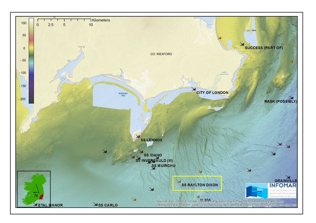 followtheboats's tweet photo. #OnThisDay 1916
SS Raylton Dixon cargo vessel sank 19km SW of #CarnsorePoint #Wexford.
Check out the 3D model ➜ https://t.co/NRqfSjWjwQ
#Shipwreck #SeabedMapping
@Dept_ECC @GeolSurvIE @MarineInst https://t.co/yPp4wvtnAK