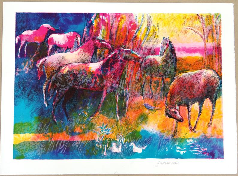 ArtCollectionF1's tweet photo. Paul Guiramand, lithographie originale, chevaux sauvages, animaux en liberté https://t.co/YCzmrxv9mt @Etsy #MarieArtCollection @GFXCoach #lithographies #oeuvres #peintures #France @SpxcRTs @SympathyRTs @SGH_RTs @BlazedRTs #Art #decoration #etsyspecialT #blackFriday #DecorMaison https://t.co/2mkVJ3qPOW