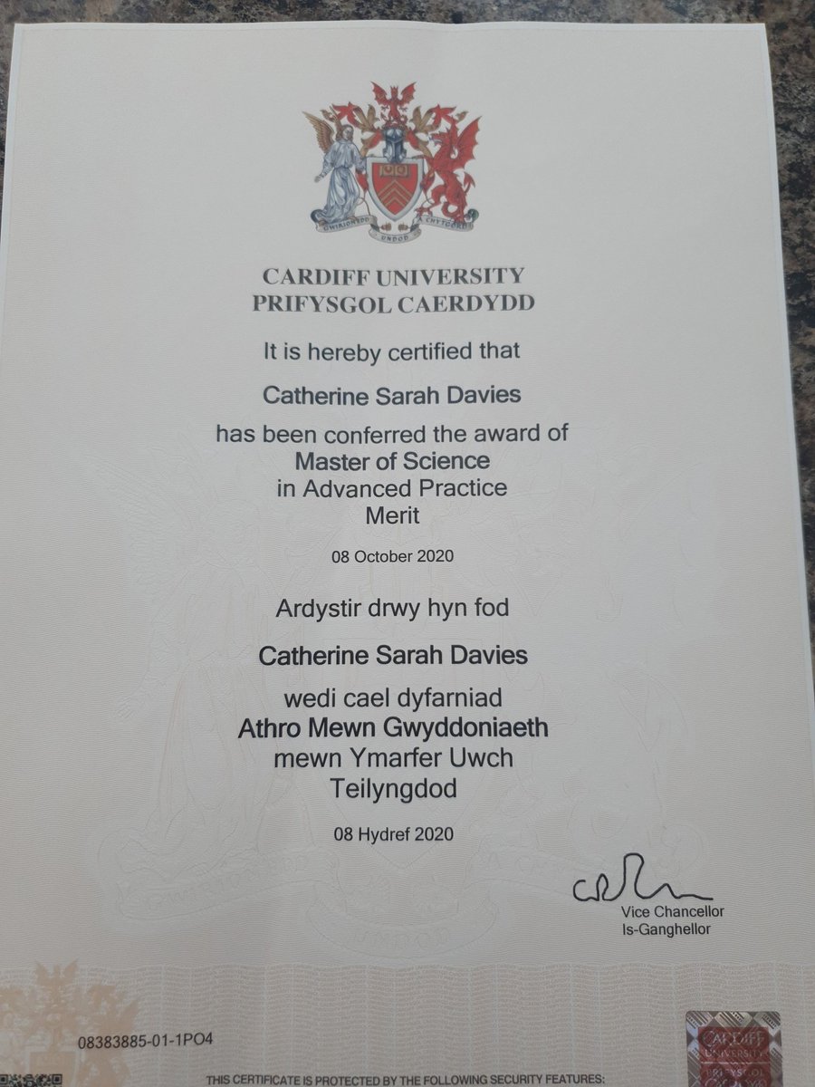 CathWashbrook's tweet photo. So proud to receive my official MSc certificate. The blood, sweat and tears all worth it in the end!! #DontGiveUp #nevertoolate #selfbelief
#MScAdvancedpractice @cav_dietetics @cardiffuni @CV_UHB @CAV_Diabetes https://t.co/54B3xfty3P