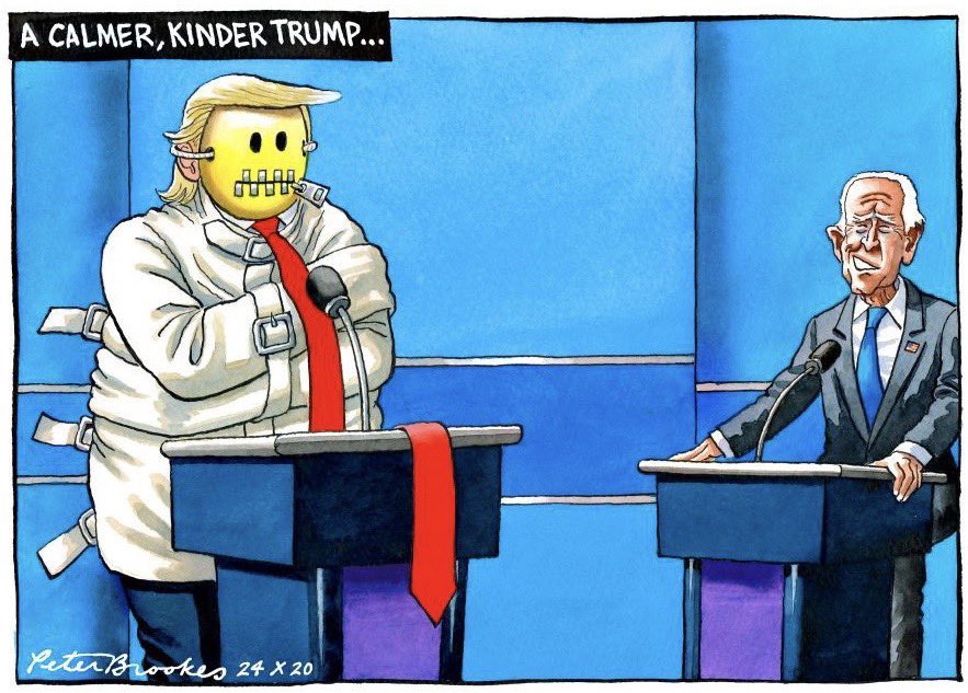 A Calmer, Kinder #Trump... 

#Debates2020 #JoeBiden #5livebreakfast #talkradio #LBC #BBCBreakfast #Marr #bbcaq #wato #r4today #vote #CBN #ABCNews #PresidentialDebate2020 #TomorrowsPapersToday