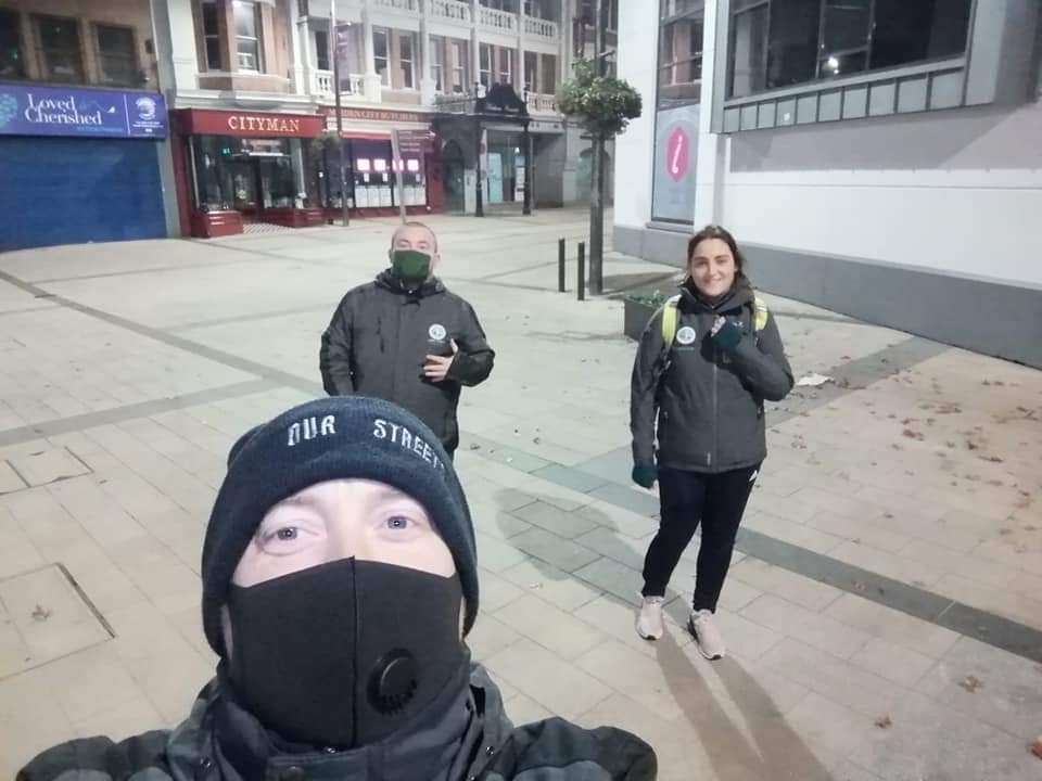 Youth staff from <a href="/YcTower/">Long Tower YC</a>, <a href="/OurStreets4/">Our Streets</a> and <a href="/LtycP/">Bishop Street YC</a> premoting safety and stability though the delivery of street work as part of the Bespoke Youth Work approch. <a href="/eayouthservice/">EA Youth Service</a> <a href="/YouthWorkAll/">Youth Work Alliance</a>