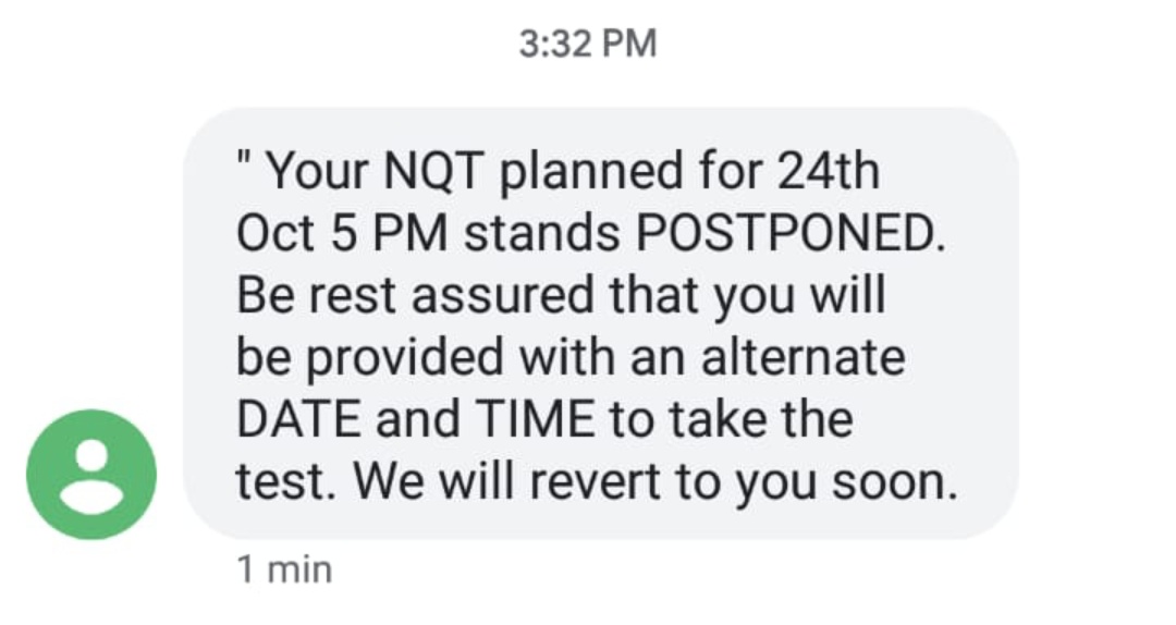 ryandesa_7's tweet photo. Tcs NQT is postponed for "5pm slot" people as well...🤦♂️
#tcsnqt #tcsion #tcserror #tcs #nqt https://t.co/l4Ls5qPpUA
