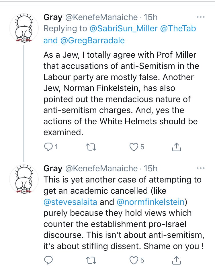 ‘As a Jew’ this person wields a Jewish identity to dismiss racism claims. Not content to end there, he also invokes the Jewishness of Crankademic Finkelstein, who just suggested Holocaust deniers teach at universities....