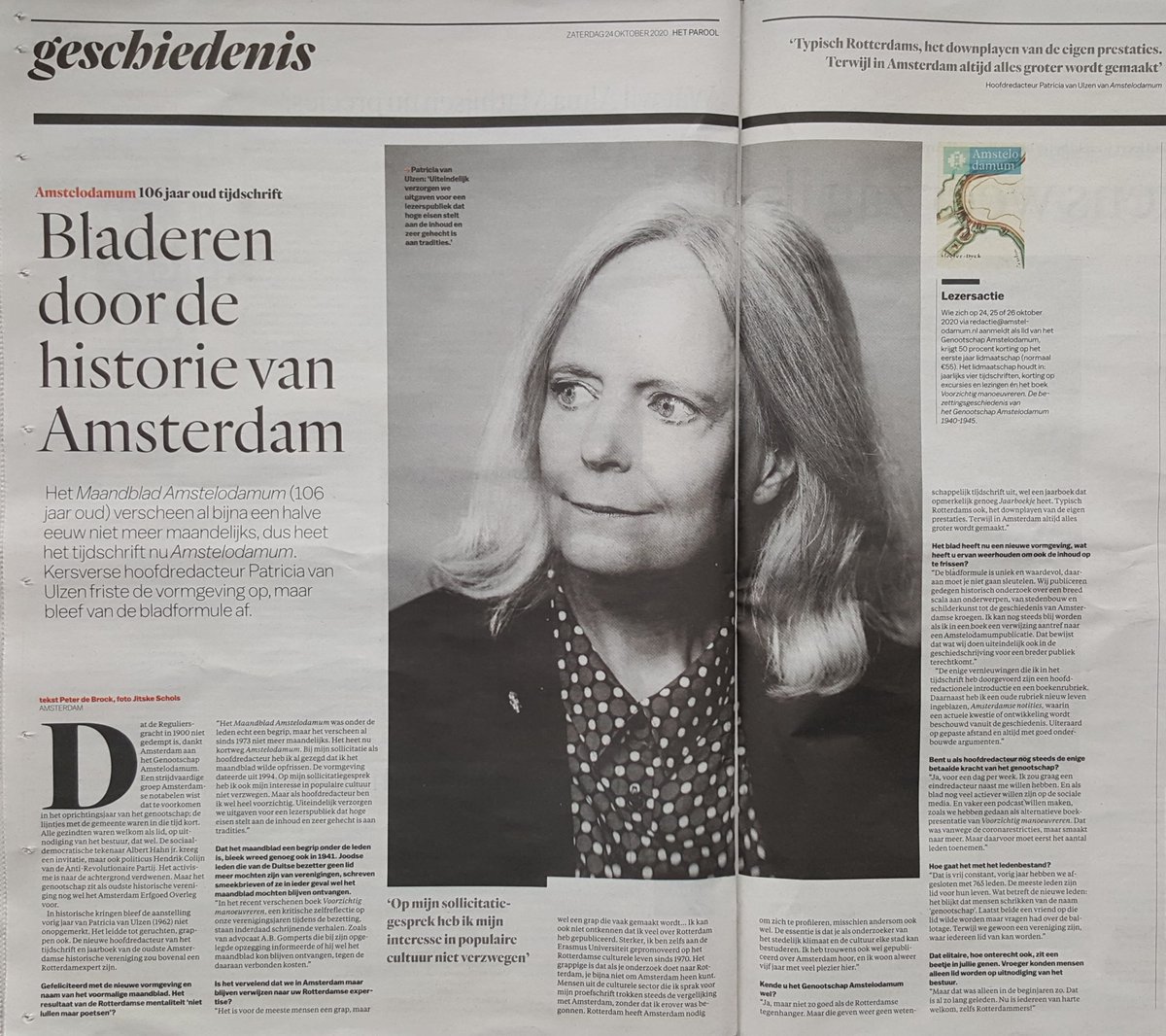 Tot en met maandag 26 oktober 2020 middernacht hebben we een kortingsactie voor lezers van Het Parool. Zie het interview met onze hoofdredacteur in Het Parool van vandaag. <a href="/peedebe/">Peter de Brock</a> <a href="/miss_jits/">Jitske Schols</a>