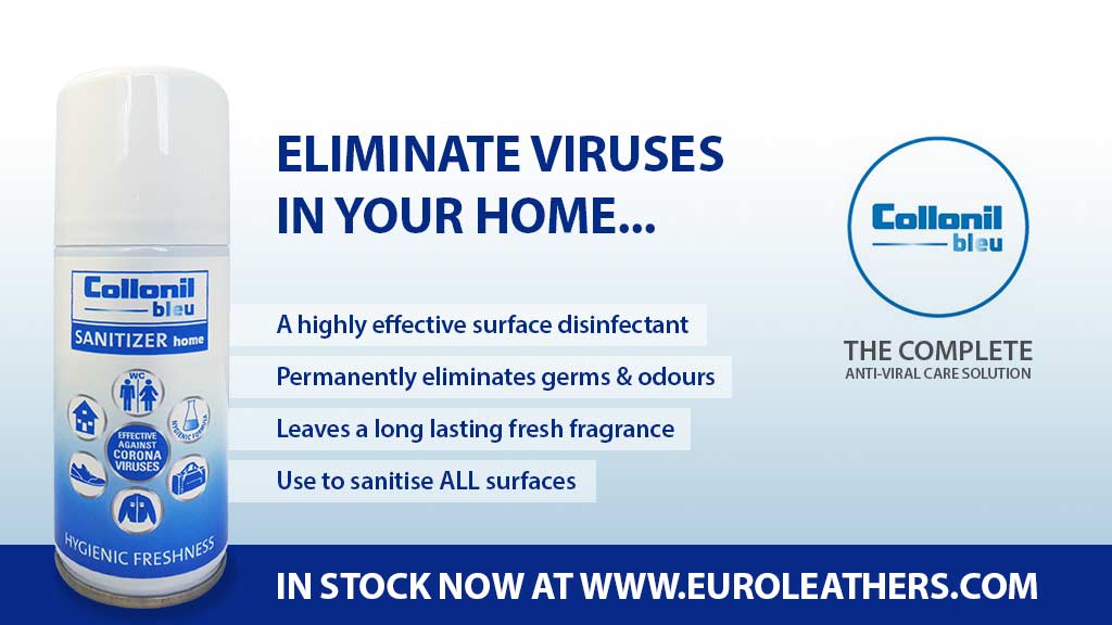 CollonilUK's tweet photo. Eliminate germs and odours with this highly effective surface disinfectant. Immediate effect against viruses (including Corona Viruses).
Contact Euroleathers 01604 881097 to order yours today. #killthegerms #collonilbleu #euroleathers #sanitise #staysafe https://t.co/sJRx3PBp3v