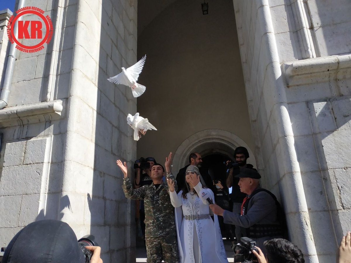 ArtsakhOmbuds's tweet photo. Wedding in #Shushi, #Artsakh Republic.
May their union symbolize eternal peace in our homeland.
Be happy, dear Mariam and Hovik! https://t.co/xMRNxQeM4u