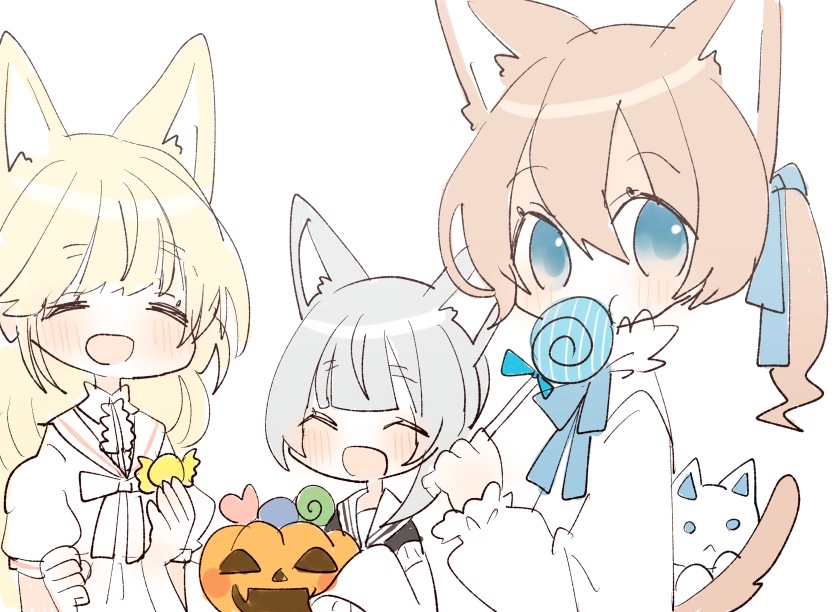 頂いたお菓子をおいしく食べるの図 ありがとうございました N Ryo のイラスト