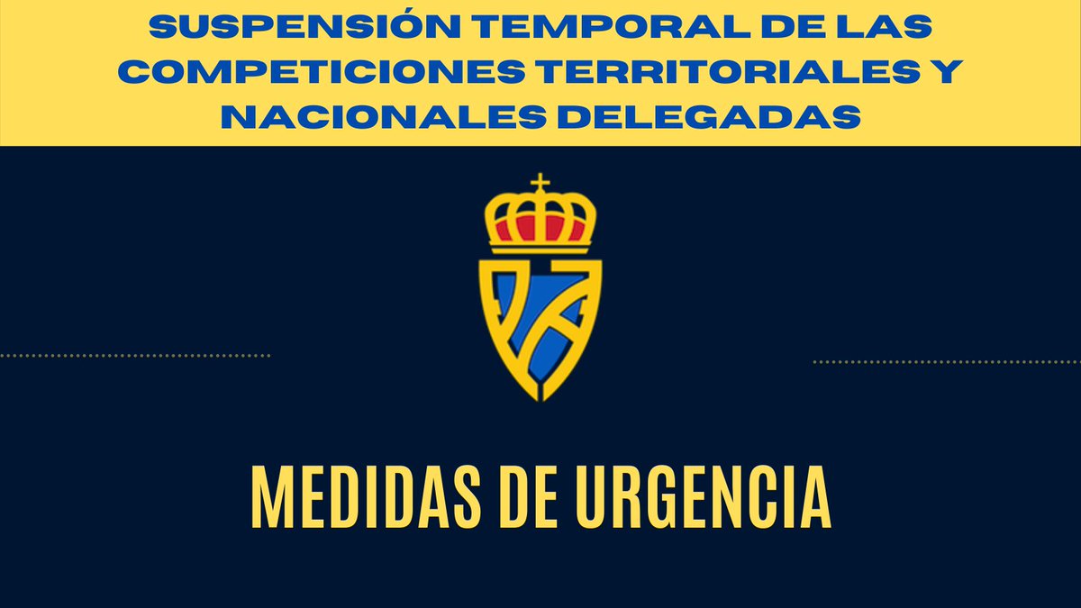 La RFFPA suspende temporalmente las competiciones territoriales y nacionales delegadas (3ª Div./LNJ)
asturfutbol.es/la-rffpa-suspe…