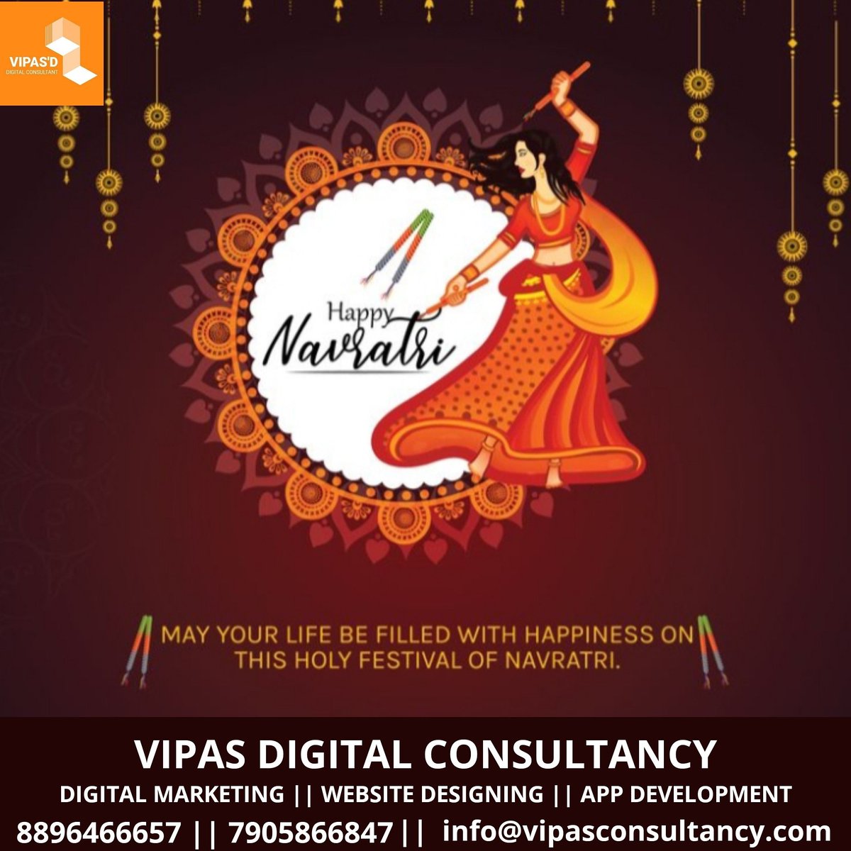 Vipas digital consultancy  wishes you all Happy navratri😃😃
#Socialmediamarketing
#Seoservices
#Advertising
#websitedesigners  #websitedevelopment #wordpressdeveloper  #digitalmarketingcompany #branding #brandingcompany  #digitalmarketing #socialmediamanagement  #lucknow