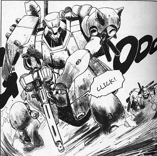 ROBOT魂G-3発売は嬉しいのだが、近藤和久版の「地上戦用ギラドーガ」と「ジ・OⅡ」も出してくれんか・・・?近藤先生の地上戦描写はなんであんなかっこいいのかねぇ。 
