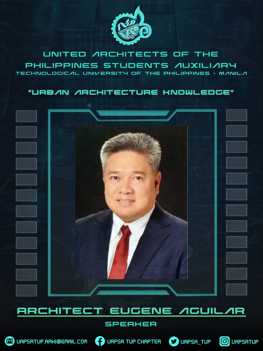 uapsa_tup's tweet photo. UAPSA TUP invited distinguished registered and licensed architects that will have a talk on RECTIFY: Rebuilding the Image of Urban Knowledge. They will surely give us a lot of insights regarding the topics they will present. Let us know more about them!
#NEWAPSA https://t.co/UOgM9qzw0B