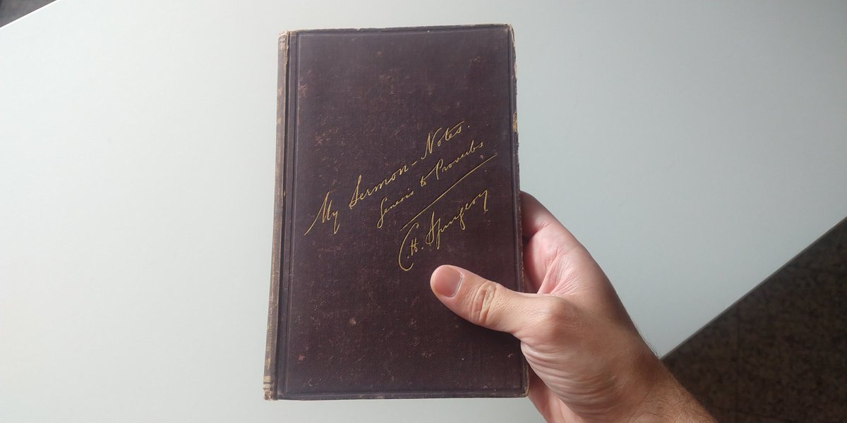 gdbalista's tweet photo. Livros da minha biblioteca: a série "My Sermon Notes" de Charles H. Spurgeon contém um conjunto de esboços de sermões de toda a Bíblia e fornece uma perspectiva única sobre o método de preparação de suas homilias.

#livrosdaminhabiblioteca #mysermonnotes #charleshspurgeon https://t.co/zbJUkl94KC