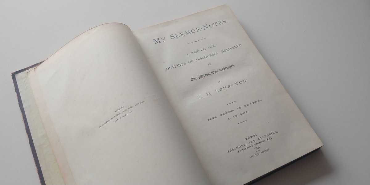gdbalista's tweet photo. Livros da minha biblioteca: a série "My Sermon Notes" de Charles H. Spurgeon contém um conjunto de esboços de sermões de toda a Bíblia e fornece uma perspectiva única sobre o método de preparação de suas homilias.

#livrosdaminhabiblioteca #mysermonnotes #charleshspurgeon https://t.co/zbJUkl94KC