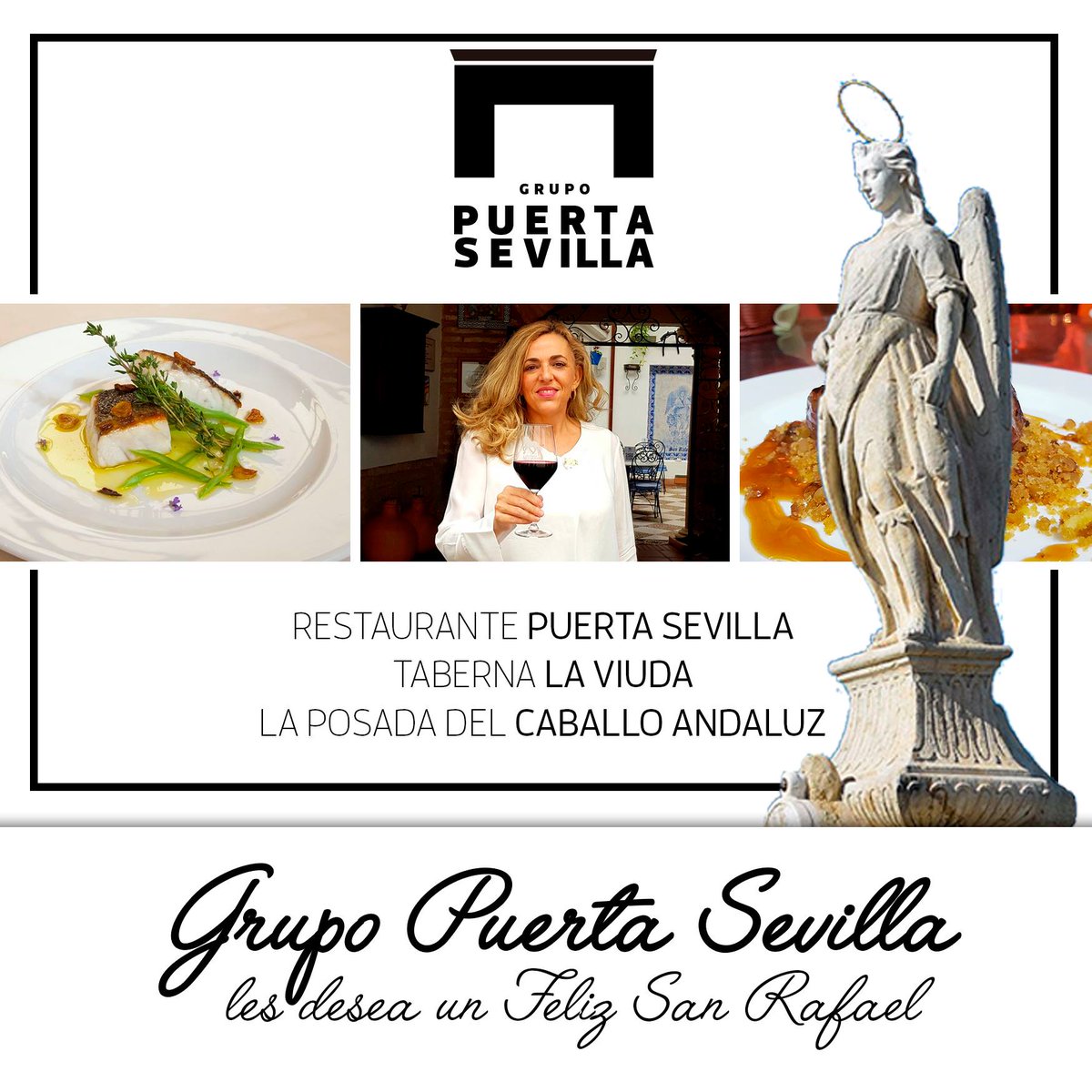 El equipo de Grupo Puerta Sevilla y sus tres restaurantes os desean un Feliz Día de San Rafael a todos los cordobeses y muy especialmente a los Rafaeles y Rafaelas.
#SanRafael2020