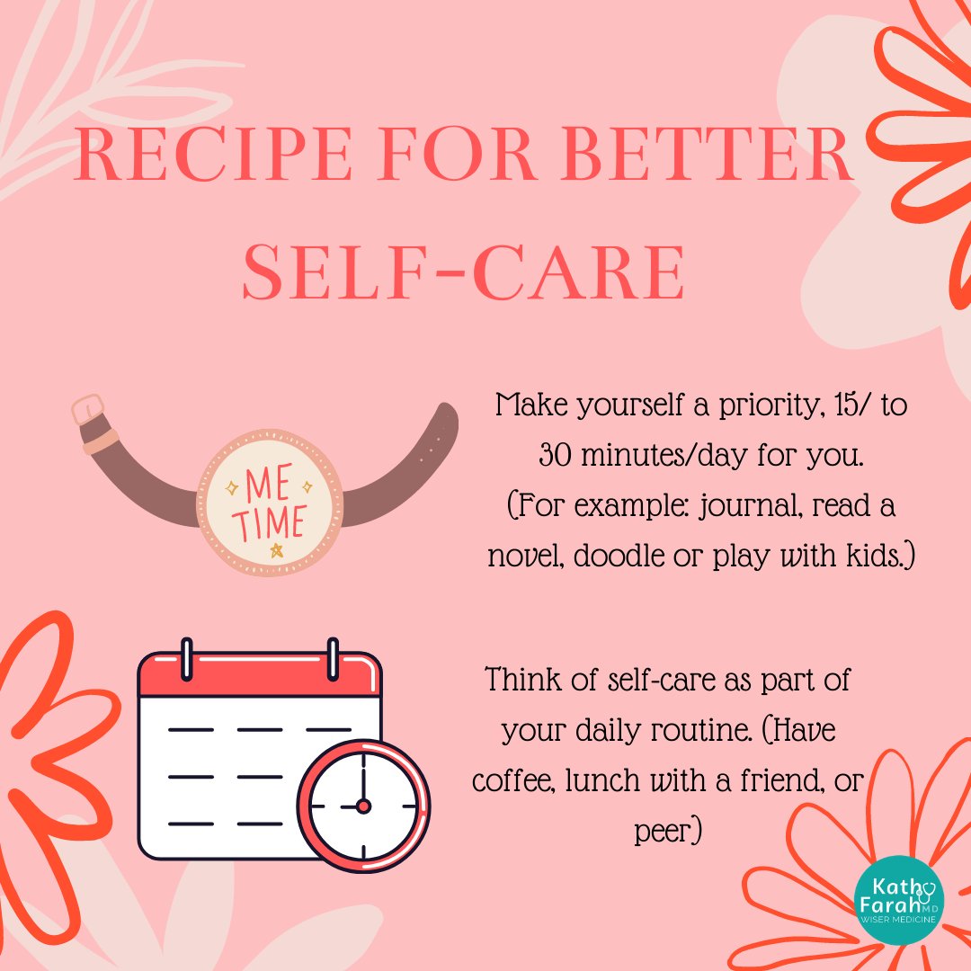 farah_kathy's tweet photo. Recipe for better self-care.
#healthyLifestyle #wisermedicine #DrKathy #Health #Wellness #healthjourney https://t.co/0rJvkZ6njL