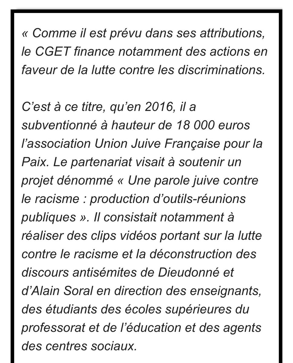 Beccah2Fois's tweet photo. #UJFP a été condamné à restituer les 18000€ que l’etat leur avait donné donner pour tourner des clips anti racistes ils ont tourné des clips antisémites en 2017
Je vous conseille le clip n9 a vomir
Voici le communiqué du #CGET en 2018
#Separatisme https://t.co/FIv9QIJN2J