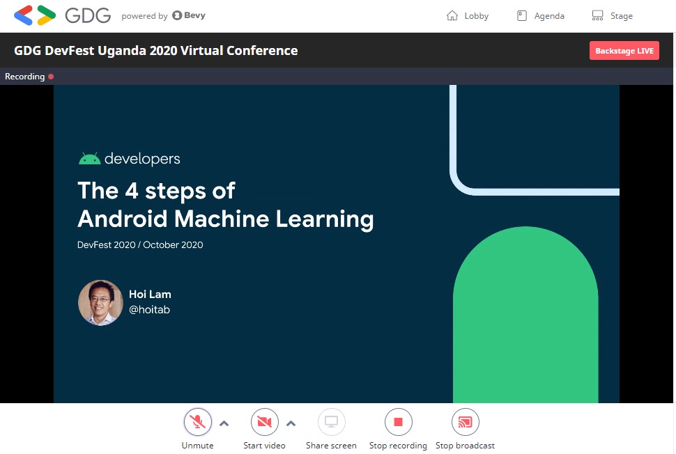 WTMKampala's tweet photo. #DevFest #DevFestUG20 🔥

The 4 steps of Android Machine Learning with Hoi Lam.

@Kolokodess @aniediudo https://t.co/0RqkTWAd1y