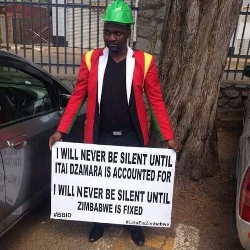 BitiTendai's tweet photo. Itai Dzamara was last seen on 9 March 2015 . He was abducted by sanctions . The real and only sanction in Zimbabwe . It’s called ZANU PF . We agree ,these sanctions must go .#ZanupfMustGo https://t.co/ffMSOnv4fq