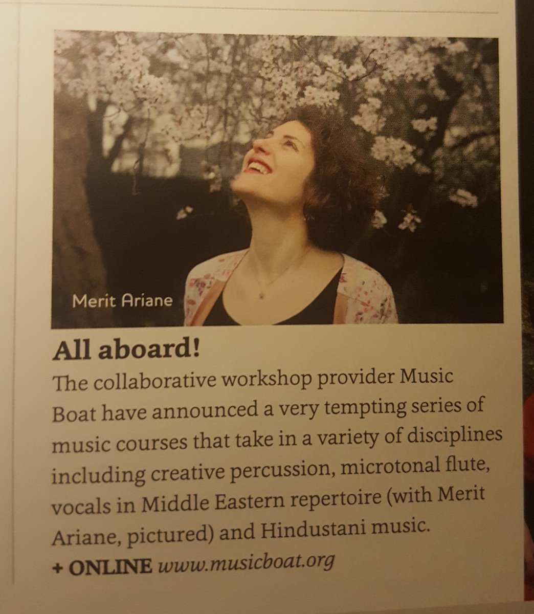 RBWintransit's tweet photo. Lovely puff for #musicboatmusic by @SonglinesMag picturing our wonderful @MeritAriane https://t.co/BxhD3D5AUQ #arabicmusic #worldmusic #song https://t.co/6VpbxQUFCD