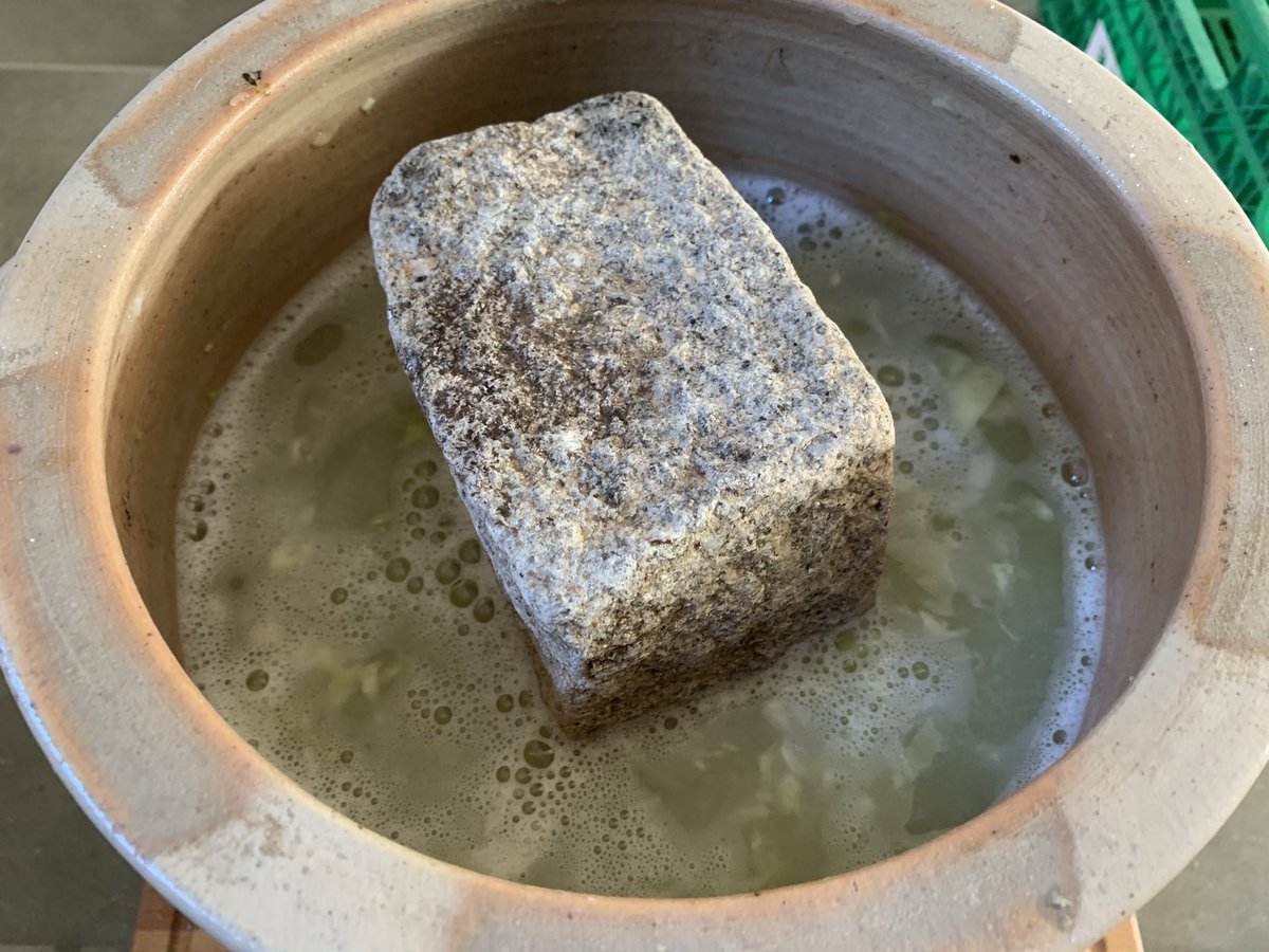 letscookmobi's tweet photo. Sauerkraut production out of 10kg white cabbage finished. Let‘s see how it tastes after some fermentation. https://t.co/tclfm6gVrT