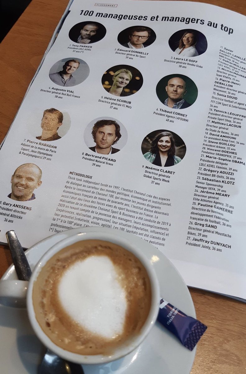 Une très bonne nouvelle pour marquer ce J-100 : notre Directrice Générale <a href="/noemieclaret/">Noémie CLARET</a> entre dans le top 10 du classement Choiseul #sportbusiness aux côtés de plusieurs amis de la #GSWParis. 🙌 ! Retrouvez le classement complet dans <a href="/lequipe/">L'Équipe</a> mag.