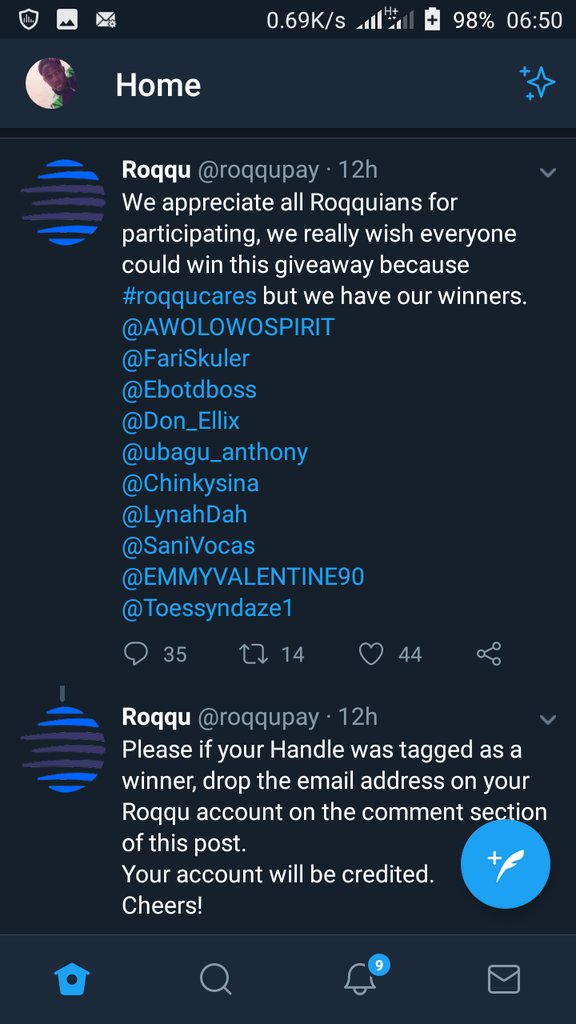 @roqqupay @rae_damilola @AWOLOWOSPIRIT @FariSkuler @Ebotdboss @Don_Ellix @ubagu_anthony @LynahDah @SaniVocas @EMMYVALENTINE90 @Toessyndaze1 My email was tagged as part of the winners My email is chinkymata@gmail.com @roqqupay