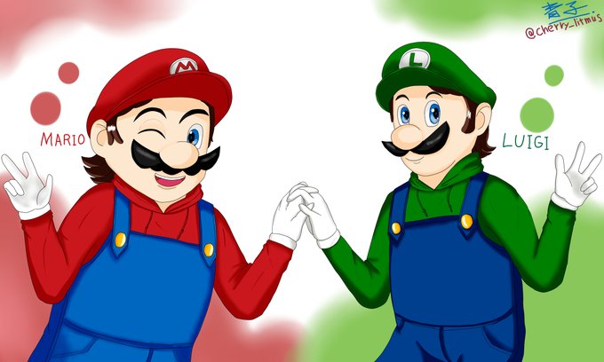 マリオとルイージのtwitterイラスト検索結果