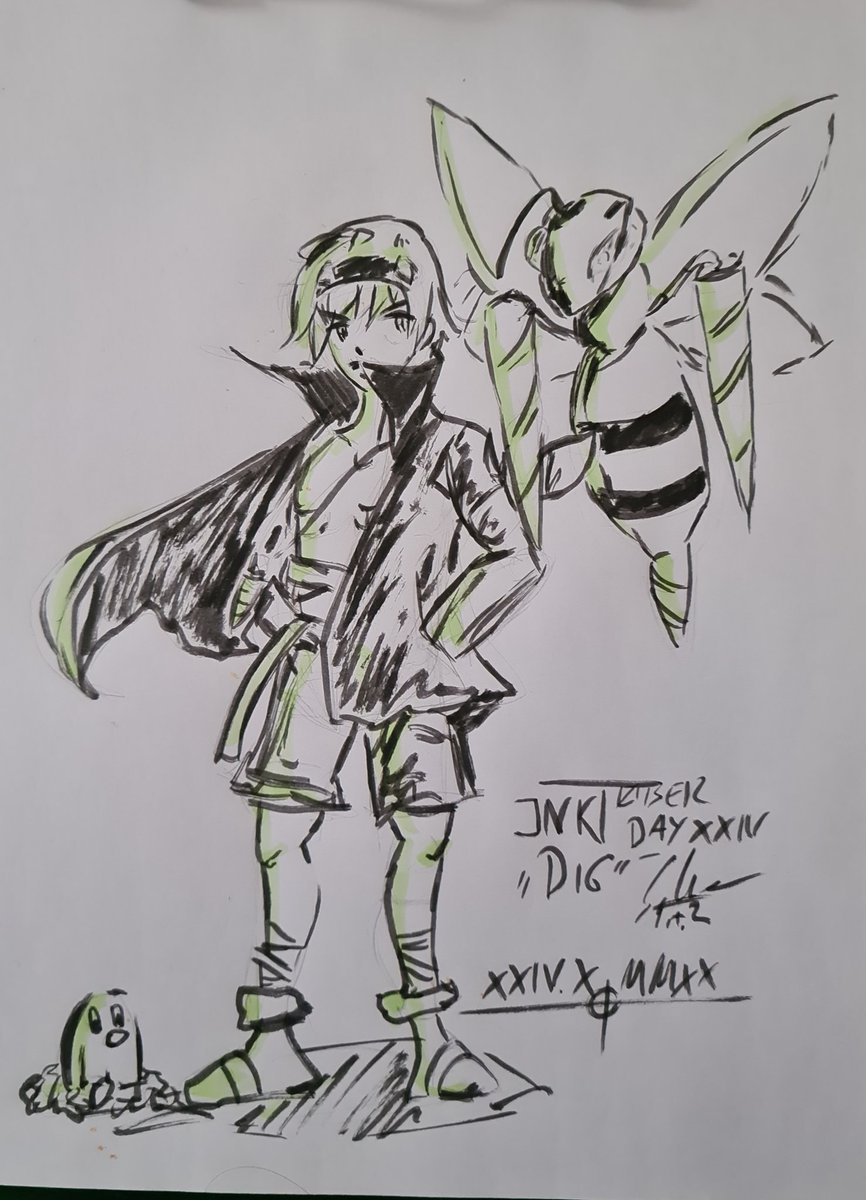 DisgermanGuy's tweet photo. Inktober MMXX 
#dig ofc after Kamina its time for Simon &amp; some gen 1 pokemon becauae why not?
.
.
.
#inktober #drawtober #pokemon  #pokemonfanart #gurrenlagann #GurrenLagannfanart #animefanart #artchallenge #gasenfude #fudepen #inkartwork #indianink #copicpen #simongurrenlagann https://t.co/K0t399rMN0