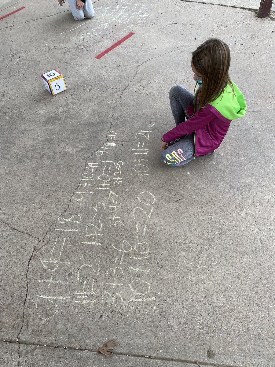 BMclellanGrade2's tweet photo. Today we got outside for fun Friday fact fluency practice! https://t.co/IQGJwZR2Gl