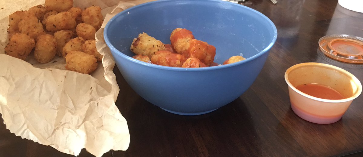 JaxBurgers_2's tweet photo. Tater Tots? Good. Cajun Tots? Better. Buffalo Cajun Tots? Now that’s just great. For today’s #SecretMenuSaturday ask for Cajun Tots with a side of buffalo sauce!! They’re scarily good! https://t.co/1nSf78dNhN