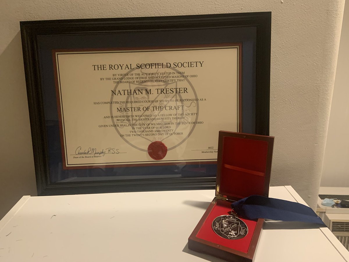 785Lodge's tweet photo. Congratulations to the Senior Steward of Caliburn Lodge on being the first Mason in his district to be admitted to the Royal Scofield Society this past Thursday. @royalscofields1 @GrandLodgeOhio @UGLE_GrandLodge https://t.co/dP8KmvLlz9