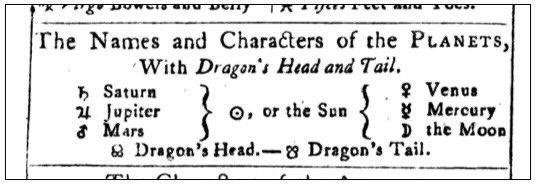 7/ ...the idea of the Dragon was transmitted through Arabic sources into Europe, but European astrologers did not accept the Dragon as a planet. They kept only 7 planets and named the Dragon (it’s head and tail) as distinct from the planets as you see in the heading of the table.