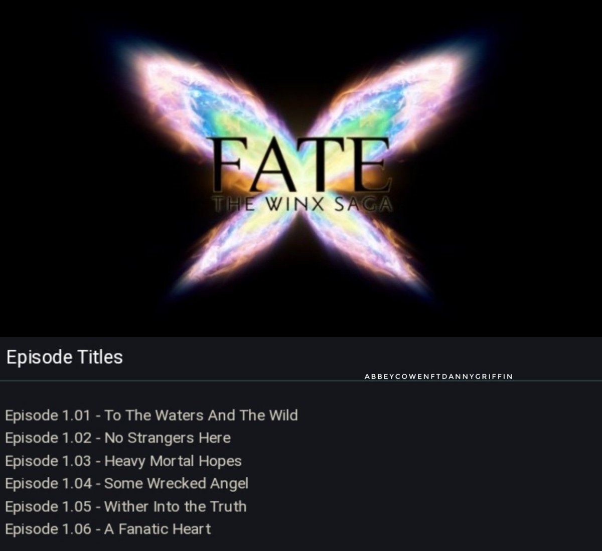 Jess_Swiftiee's tweet photo. Fate The Winx Saga Season 1 Episode Titles Revealed

📸: Spoiler TV

#FateTheWinxSaga #WinxClub #WinxNetflix https://t.co/nZTE9Ntty5