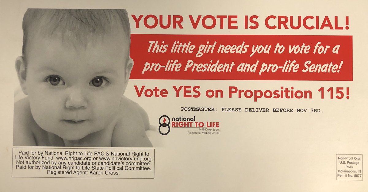 Yeson115's tweet photo. #yesprop115 @nrlc https://t.co/BiMYeYNctj