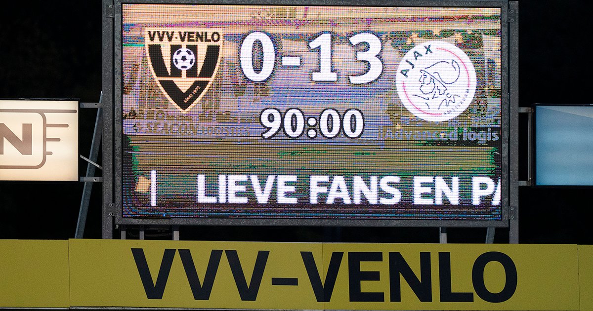 ajaxlife's tweet photo. 0-13, het staat er echt! 🤩🤩 #vvvaja https://t.co/lmlfLRuBfb