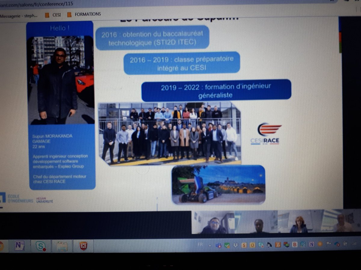 StephCaesteck's tweet photo. @CESI_IdFCentre mobilisé en distanciel pour #orienter #conseiller   les lycéens du #Gulf Tour @CampusFrance. Ce soir, notre conférence animée de façon synchrone et asynchrone met en avant nos #étudiants https://t.co/5y1JTo0t3l