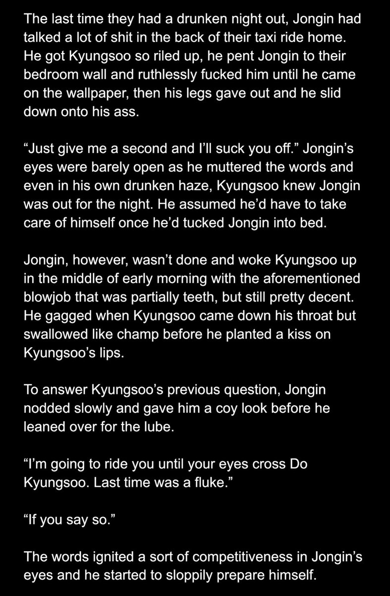 wblankspaces's tweet photo. Day 24: Drunk (Kaisoo)
#sEXOctober2020
**Drink Responsibly ๐ฎ https://t.co/gsWjqR02xZ