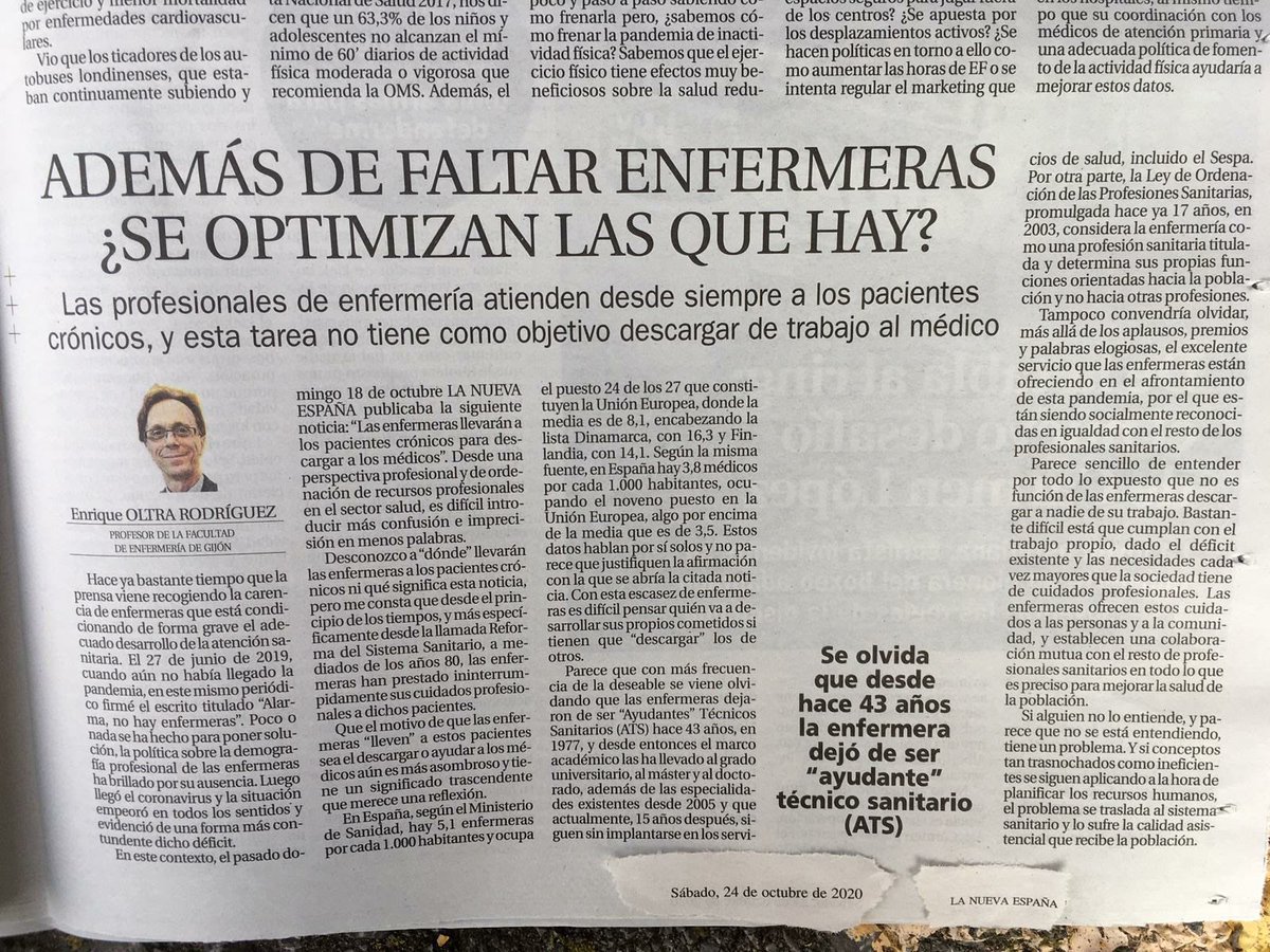 ritamendozasanc's tweet photo. Faltan enfermeras y las que hay no se optimizan.

Que en el año 2020 aún tengamos que explicar nuestras competencias, es para hacérselo mirar.

Que el sistema sanitario sistemáticamente las ignore, es despilfarro. https://t.co/D8IXmVT6eF