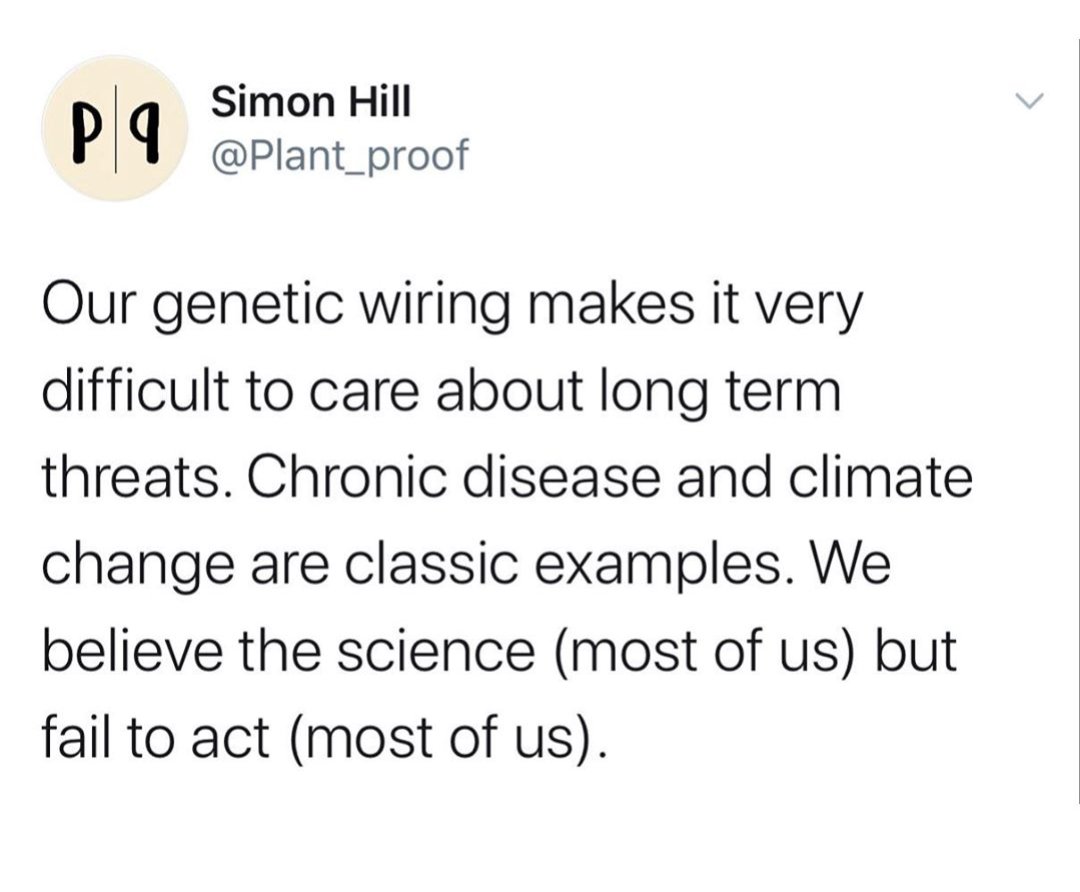 robbb27's tweet photo. Well put @Plant_proof. Guilty of the climate change side, just cos I've not been adversely affected. Having an auto-immune disease from 11 y/o makes me think about that longterm threat. How da fuk do we change our approach, instead of ignoring obvious threats until it's too late? https://t.co/3XuaK82Iy0