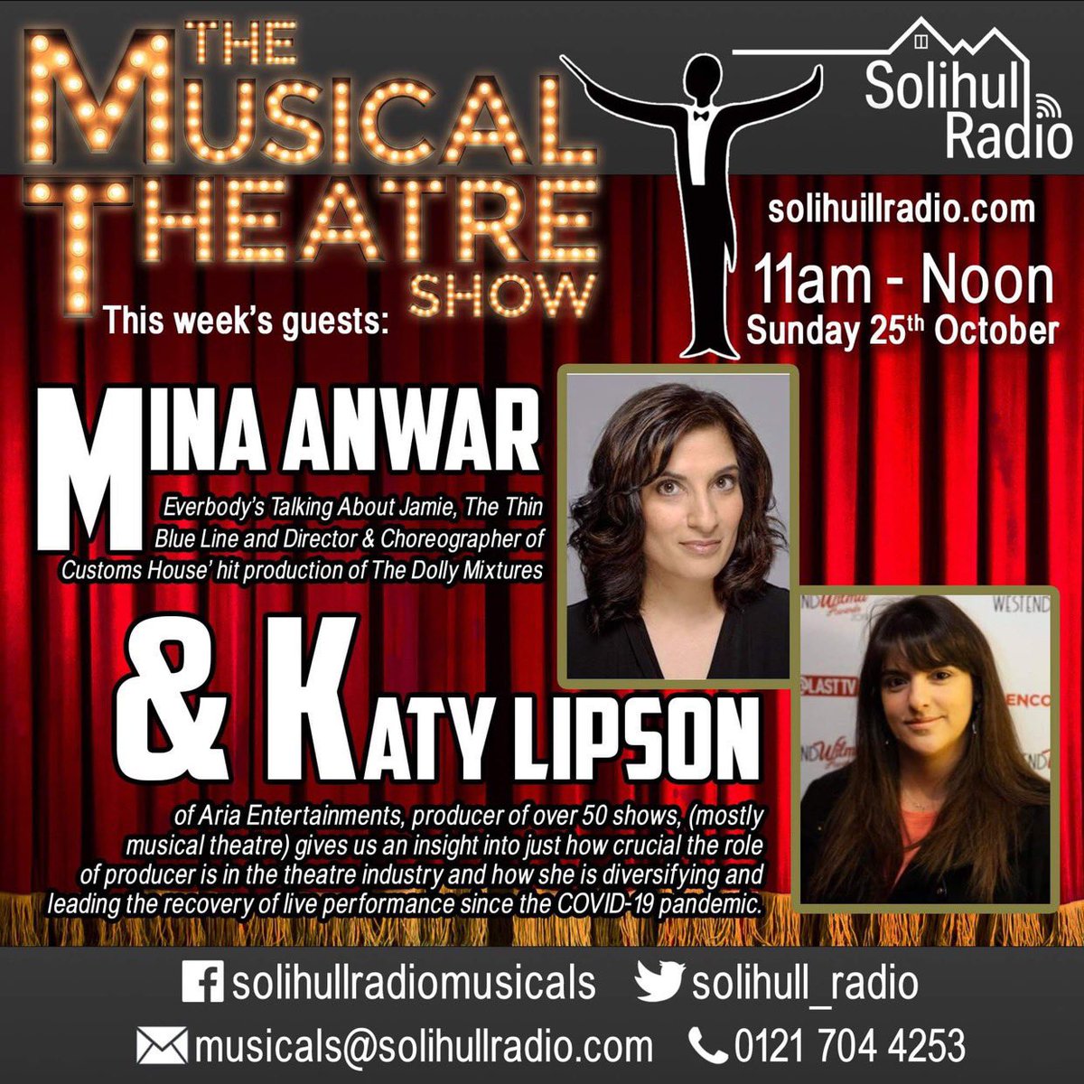I’m on here live tomorrow morning talking about being Director snd choreographer of The Dolly Mixtures musical by John Miles and @tomkelly60  @thecustomshouse and other fab musical theatre things. Playing songs from last year’s smash hit revival. @rayspencermbe #regionaltheatre