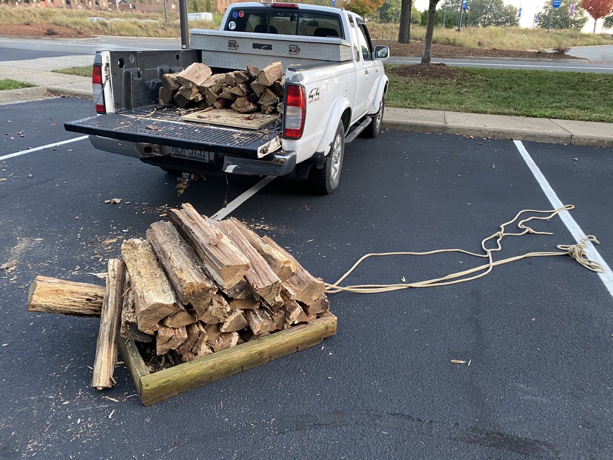 ChuckBryson1's tweet photo. 4 PAX become lumber jacks and sled dogs at #Powderhorn ⁦@F3_Shelby⁩
Sled was pulled over hills and down hills. Work clothes and boots statement was legit.  
#FollowTheRules 

Uncle Si on Q https://t.co/3ulntOR86M