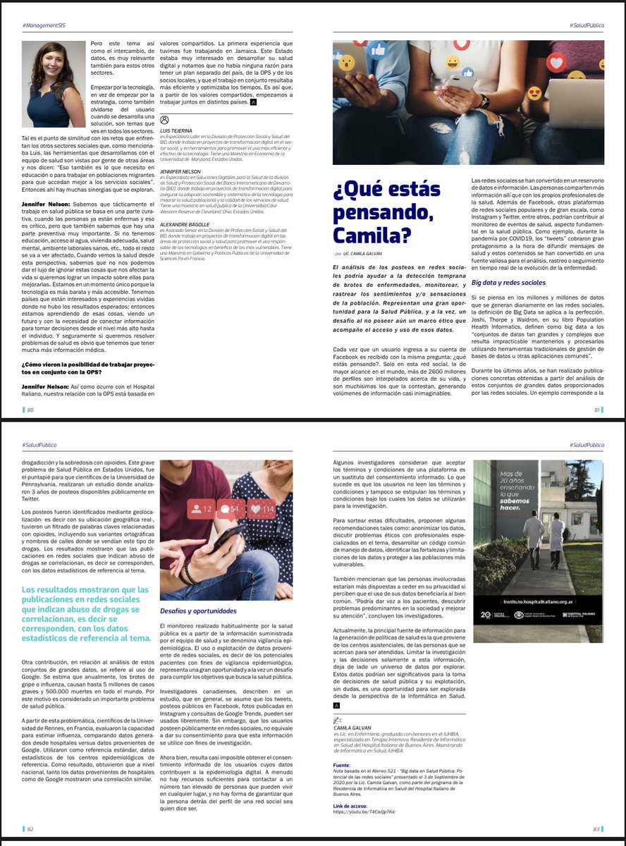 galvancamil's tweet photo. Innova Salud Digital, la revista digital sobre tecnologías de la información en Salud. 
En esta oportunidad pude participar con una nota sobre mi ateneo de #SocialMedia y en la entrevista al Dr. Enrico Coiera sobre #ArtificialIntelligence https://t.co/yQw4oJzXuD