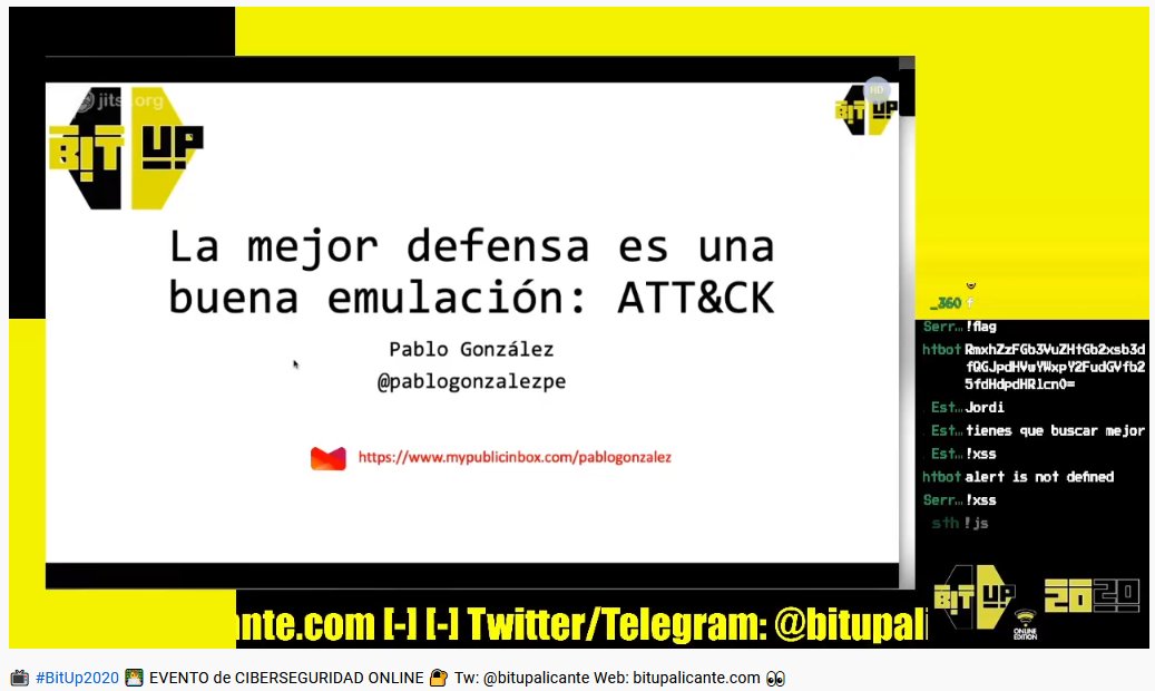 bitupalicante's tweet image. Volvemos a la carga con Pablo González (@pablogonzalezpe ) y su charla: La mejor defensa es una buena emulación: ATT&amp;amp;CK

▶️youtube.com/bitupalicante

#Bitup2020 
#ciberseguridad