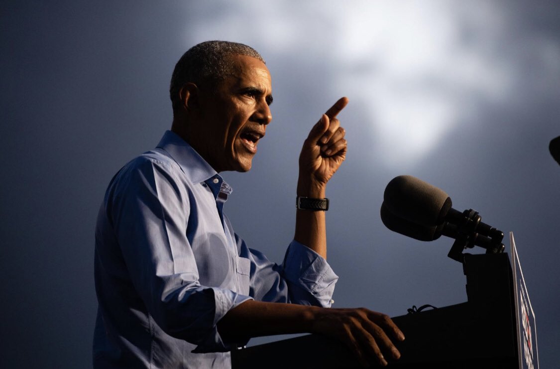 LeeBlueWave's tweet photo. "@BarackObama rips into @RealDonaldTrump! ""...can't even take the basic steps to protect himself from coronavirus!"" Remember 2008-2016...Imagine Jan 20, 2021...Integrity, Honesty, Compassion, plans for ALL of America! #LeeBlueWave #BidenHarris #FlipFloridaBlue #PlanToVote" https://t.co/AgWIw3LlNa