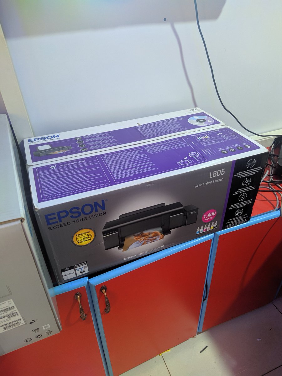 Naritechug's tweet photo. Epson L805 Wireless Colored Printer
- For Printing, Photocopy and Scanning
- Included inks can print up to 1,900 quality 10x15cm photos
- Prints a 10x15cm photo in 12 seconds
- Also prints prints Staff IDs
Call/WhatsApp on 0756558906
#Naritech4computerisedelectronics https://t.co/WSNCD7CroF