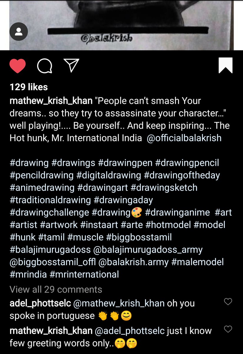 Balaji_Fanclub's tweet photo. @vijaytelevision Fan art for @OfficialBalaji and his caption is ❤️🔥💯. Keep inspiring 😘❤️ #BalajiMurugaDoss #Balaji #BiggBoss4Tamil #BiggBossTamil4 #BiggBossTamil https://t.co/e4la9d5hFl