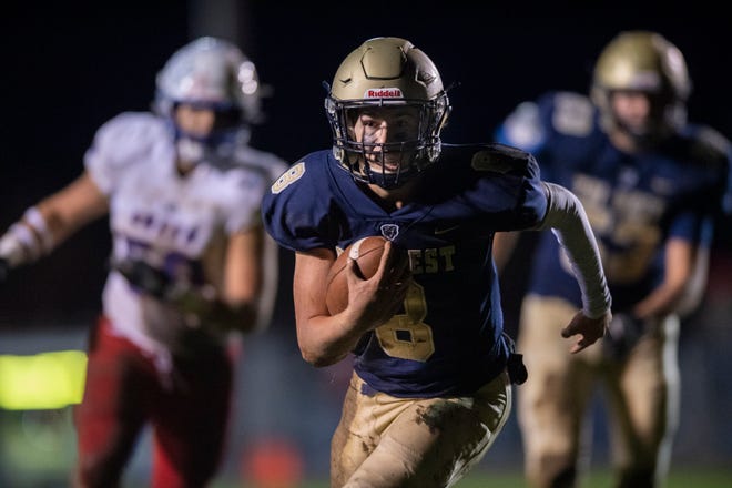 KyleNeddenriep's tweet photo. Tri-West puts ball in Kai Ross' hands in fourth quarter and pulls out sectional victory over Indian Creek. Insider, with photos from @DMcSchooler https://t.co/5HVo7TDpVh https://t.co/NwPOVPSIMI
