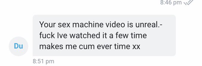 My subs are still loving my new sex machine video 😈 link in bio go see why everyone loves it ;) https://t